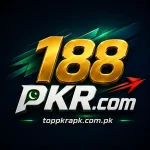 Official style 188PKR Game logo with toppkrapk.com.pk