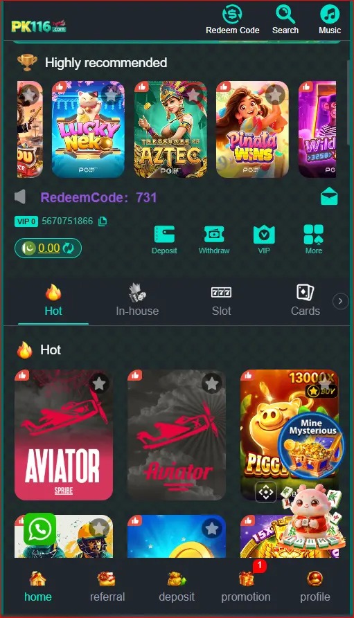 PK116 Game Home
